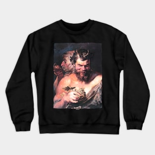 Two Satyrs (1618-19) - Peter Paul Rubens Crewneck Sweatshirt